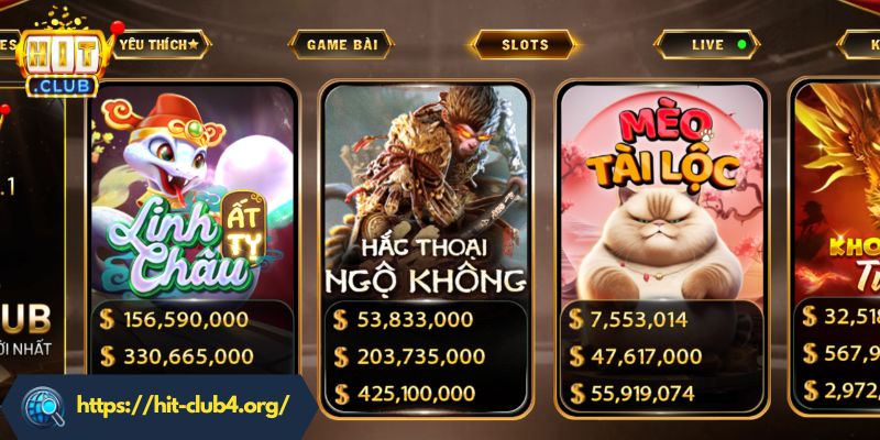 Sảnh nổ hũ hấp dẫn tại HITCLUB